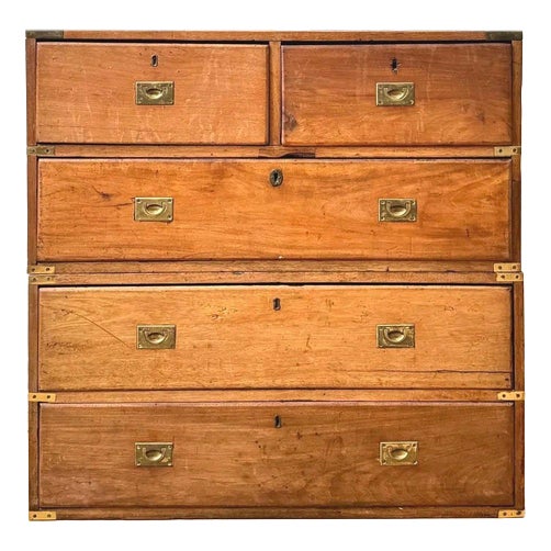 19th Century Military Campaign Chest of Drawers For Sale