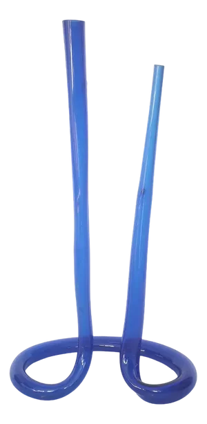 Twisted Glass Vase in Blue Cobalt, 1970s