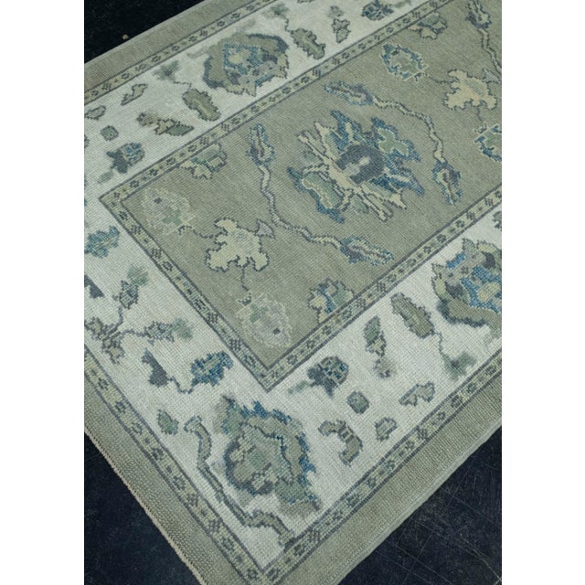 Turkish Turkish Oushak Rug 4' x 7'5" #18088 For Sale - Image 3 of 8