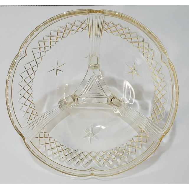 Art Deco Imperial Glass Pie Crust Bowl For Sale - Image 4 of 10