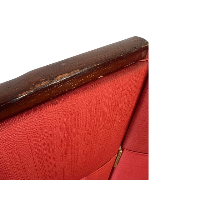 1950s Vintage Mid Century Modern Needlepoint Joan Miro Style Small Room Divider Wall Art Faux Bamboo Abstract For Sale - Image 5 of 10