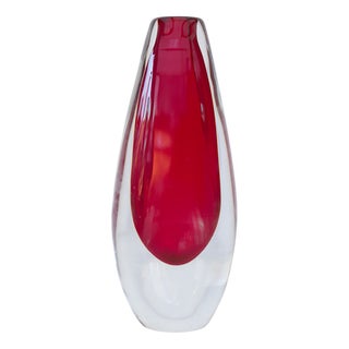 Sommerso Art Glass Vase by Ernst Gordon, 1960s For Sale