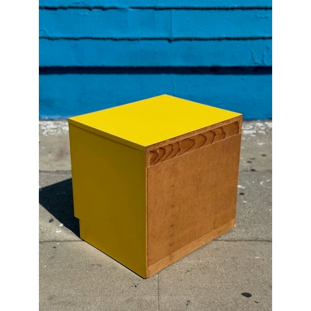 Add a little sunshine to your space! We have a rare find here, this yellow chest of drawers in the style of the...