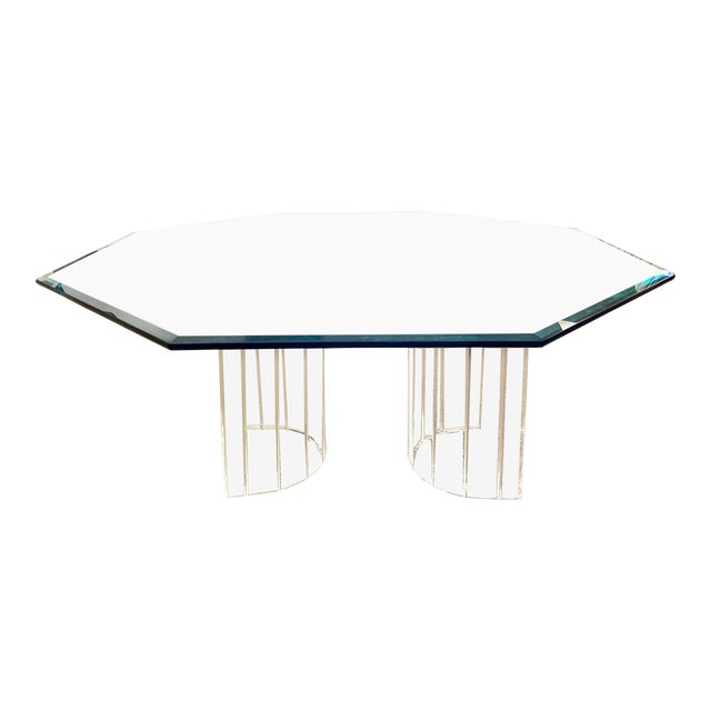 MidCentury Style Lucite Base Glass Top Dining Table Chairish