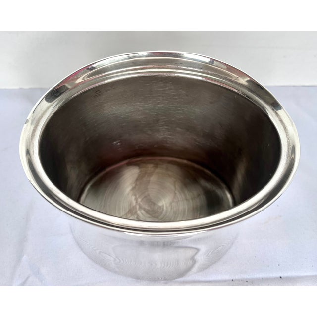 Metal Sambonet Italian Stainless Steel Bamboo Style Ice Bucket For Sale - Image 7 of 14
