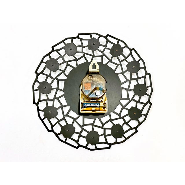 Mid-Century Brass & Steel Wall Clock from Weimar, 1960s, in Restored conditions. Designed 1970 to 1979 This piece is...