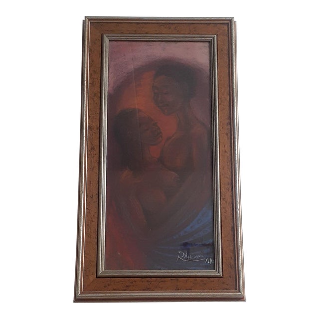 Contemporary "Eternal Embrace" Nude Figurative Acrylic on Canvas Painting by Richard Atkinson, Framed For Sale