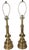 A pair of vintage table lamps by Stiffel, Chicago, in polished brass with a tiered baluster stem over a stepped, graduated...