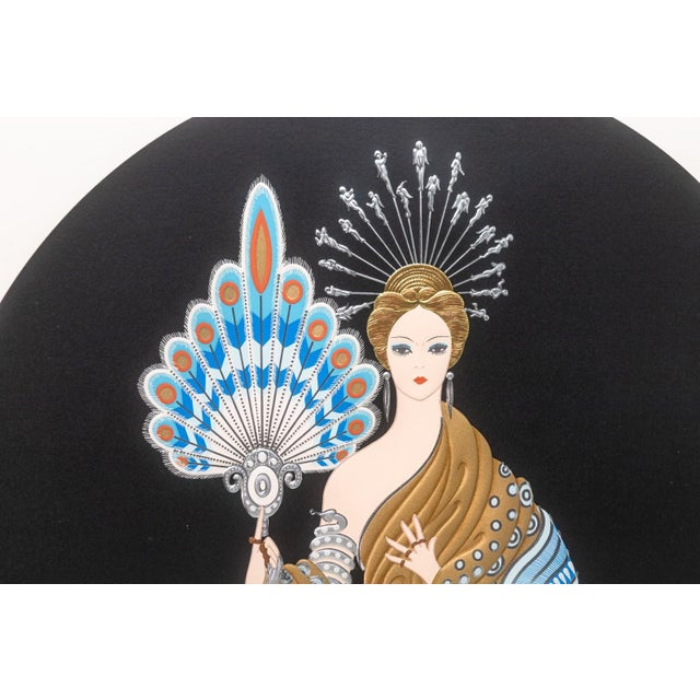 Paper Erté Athena Signed Contemporary Art Deco Embossed Serigraph 149/300 Framed 1986 For Sale - Image 7 of 8
