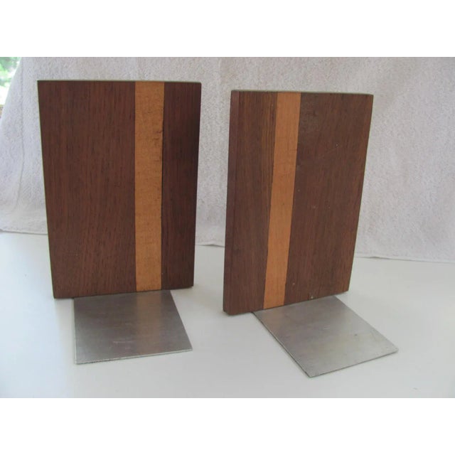 Late 20th Century Mid Century Martz / Marshall Studio Style Mixed Woods Bookends - A Pair For Sale - Image 5 of 13
