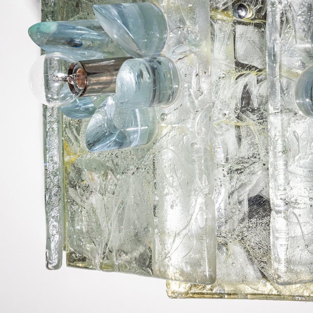 Vintage Italian Glass Wall Sconces, 1990s, Set of 2 For Sale - Image 11 of 15