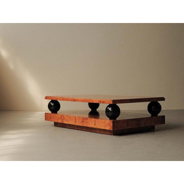 1970s Large Burl Elm Veneer Coffee Table, 1970 For Sale - Image 5 of 18
