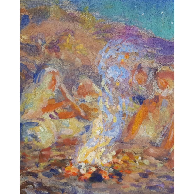 French Dinet Etienne - Orientalist Scene - Gouache - Framed - Late 19th Century For Sale - Image 3 of 12