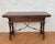 1940s Spanish Carved Wood Drop-Leaf Table With Iron Stretcher For Sale - Image 9 of 12