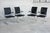 Technical Chromed Steel Desk Armchairs with Black Upholstery, 1980s, Set of 8 For Sale - Image 15 of 17