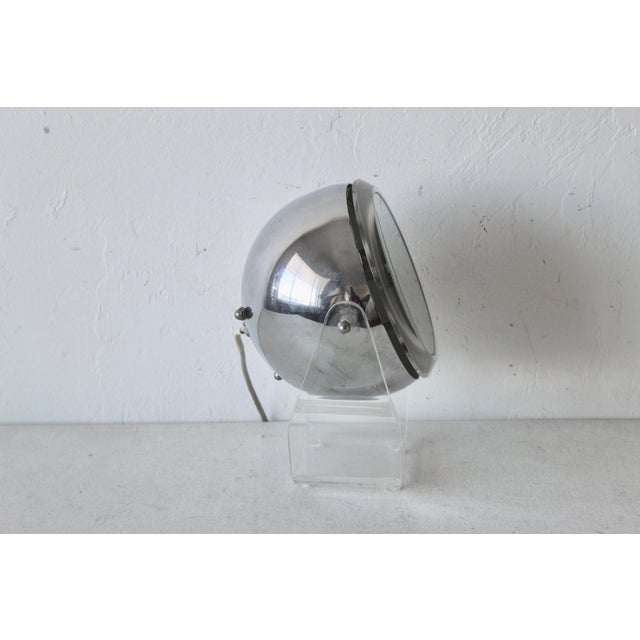 Postmodern Rialto Nyc Robert Sonneman Style Chrome and Lucite Eyeball Vanity Mirror For Sale - Image 3 of 10