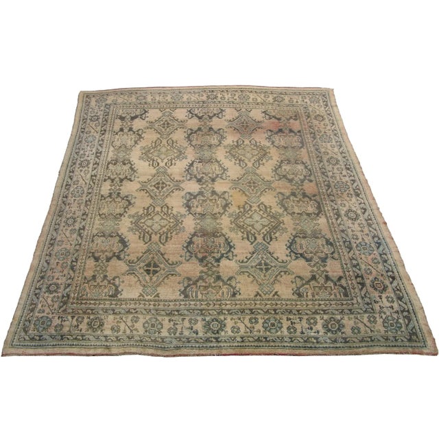 19th Century Antique Oushak Rug 13.9x11.0 For Sale - Image 5 of 5