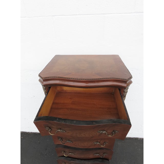 French Tall Narrow Inlay Lingerie Jewelry Chest 6428 For Sale - Image 12 of 18