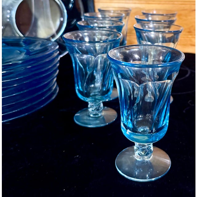 Fostoria Mid 20th Century Fostoria Jamestown Blue Glassware Set - 25 pcs For Sale - Image 4 of 12