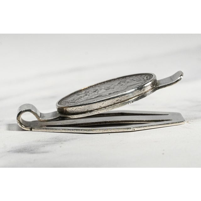 Retro Antique Sterling Silver 1879 Morgan Dollar Coin Money Cash Clip For Sale In New York - Image 6 of 8