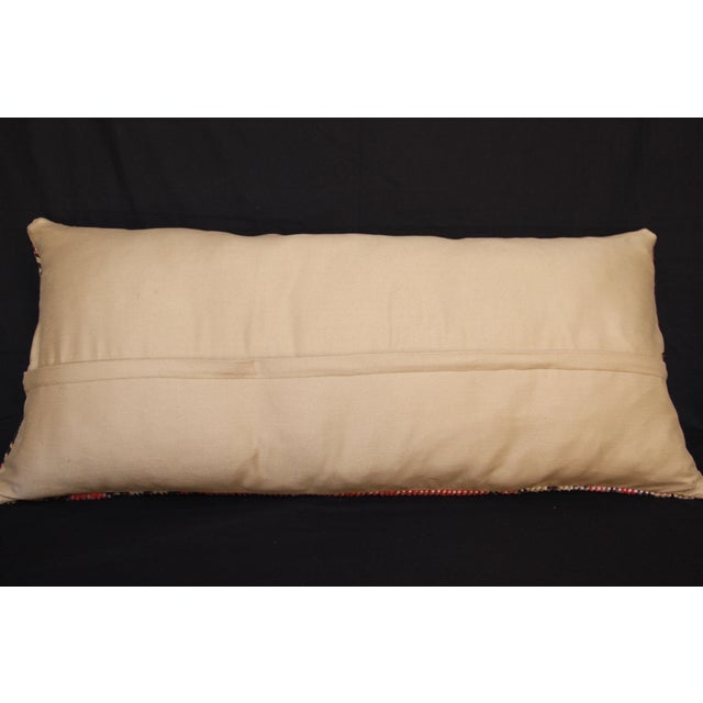 Handmade Traditional Turkish Rug Pillow Cover -15'' X 33'' For Sale - Image 9 of 11