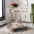 2 Tier Octagon Bar Cart in Rose Gold & Mirror For Sale In Philadelphia - Image 6 of 7
