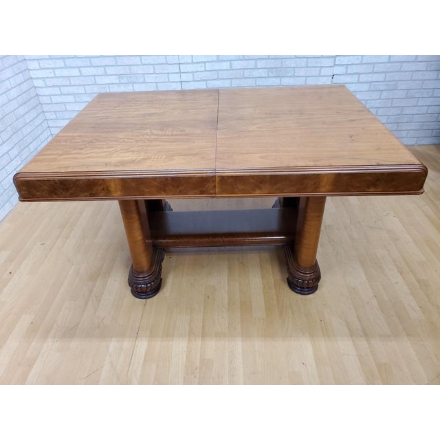 Art Deco Waterfall Dining Table With Five Dining Chairs 6 Piece Set