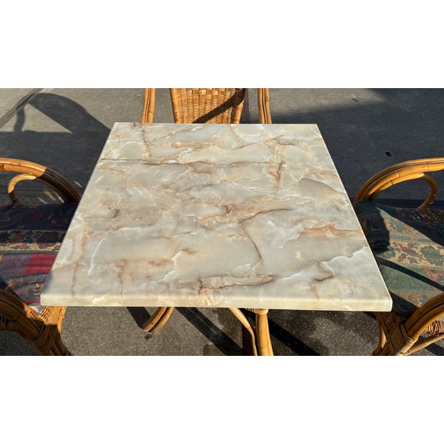 Vintage Wicker Garden Set, 2000s, Set of 5 For Sale - Image 13 of 17