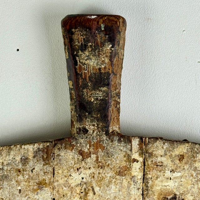 Wood Stupendous Large Antique Primitive French Bread Board With Remnant Flour For Sale - Image 7 of 15