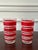 Mid 20th Century Red and White Striped Drinking Glasses — Set of Four For Sale - Image 9 of 12