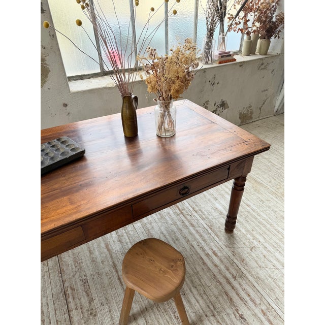 Antique Farmhouse Table in Walnut, 1900s For Sale - Image 12 of 18