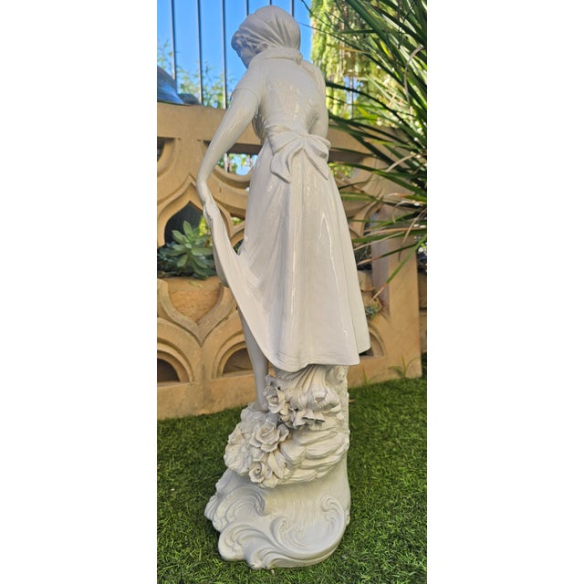 Domenico Poloniato Large White Glazed Ceramic Figure of a Woman, Italy, Circa 1960 For Sale - Image 9 of 12