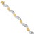 Contemporary Original Classics 10K Two-Tone Gold Baguette Cut Diamond Spiral Bracelet (2.00 cttw, H-I Color, I1-I2 Clarity) For Sale - Image 3 of 4