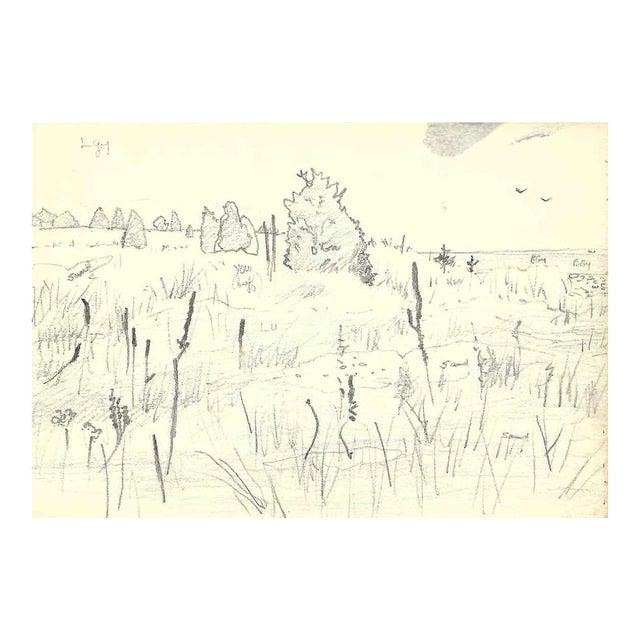 1970s Robert Angeloch Greenport Long Island Drawing For Sale