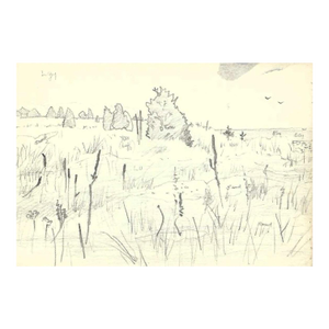 1970s Robert Angeloch Greenport Long Island Drawing