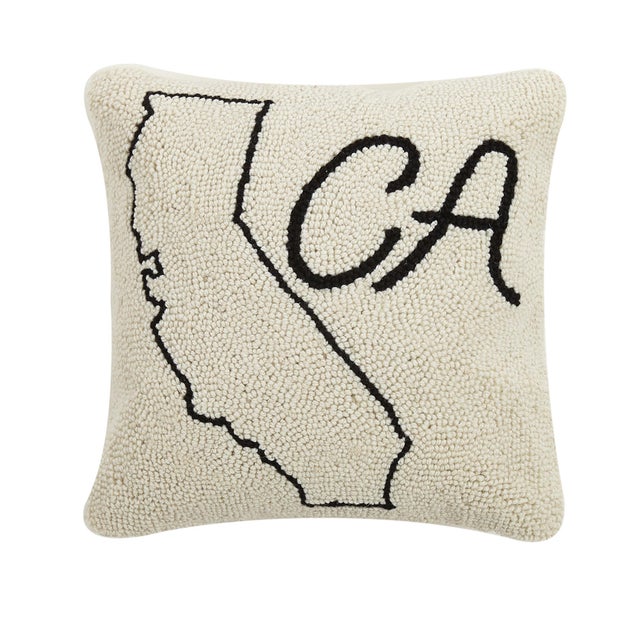 Contemporary California Hook Pillow, 14" x 14" For Sale - Image 3 of 3