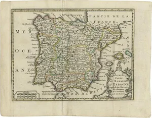 Antique Map of Spain and Portugal by Keizer & De Lat, 1788