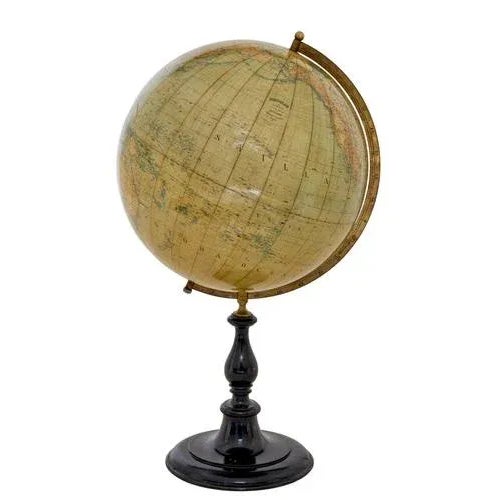 Green Large Early 20th Century Globe on Stand by Jordglob, 1890s For Sale - Image 8 of 10