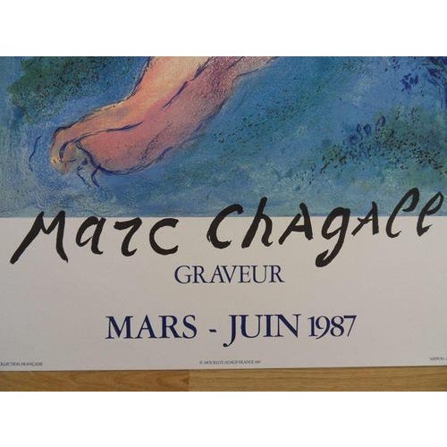 Contemporary Vintage Nude Daphnis and Chloe Poster in the style of Marc Chagall For Sale - Image 3 of 4