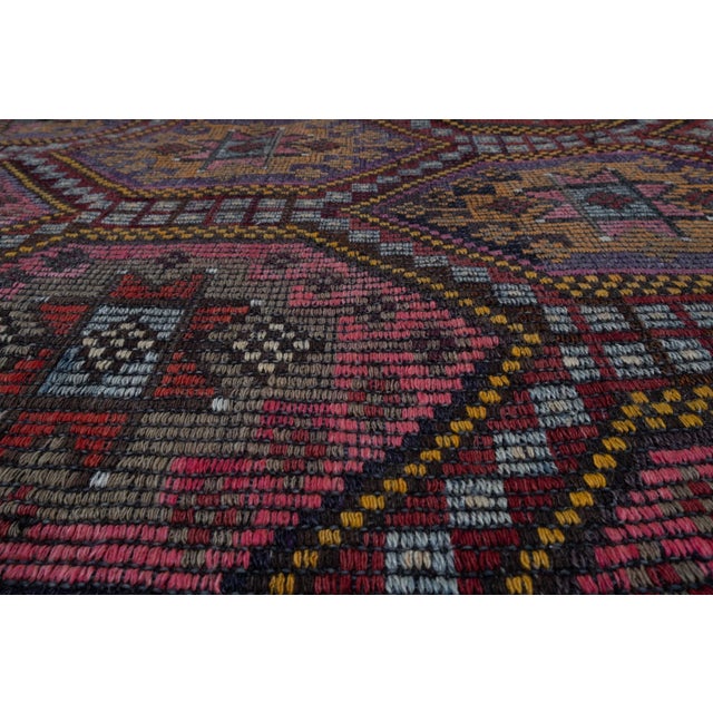 Vintage Turkish Jajim Flat Weave Runner 2'11" X 9'5" For Sale - Image 9 of 13
