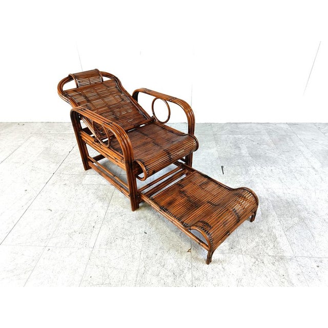 Mid-Century Rattan and Bamboo Garden Chair, 1950s For Sale - Image 17 of 18