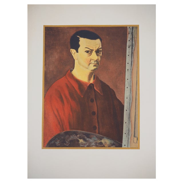 Moïse Kisling, Self-Portrait With a Palette, 1944, Lithograph For Sale