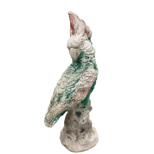 Add a touch of tropical elegance and vintage character to your terrace or sunroom with this impressive hand-painted cast...