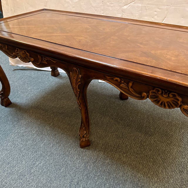 Karges Furniture Co. Vintage Parquetry Inlaid Coffee Table Chairish