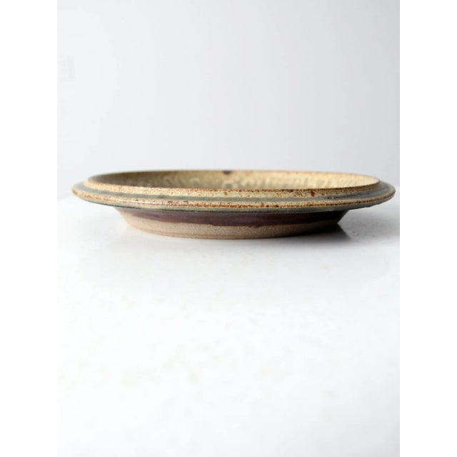 Vintage Studio Pottery Platter Plate For Sale - Image 6 of 9