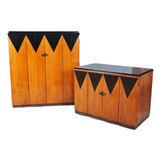 Art Deco Sideboards in Mahogany by J. Gočár for Pud, Czech, 1890s, Set of 2 For Sale