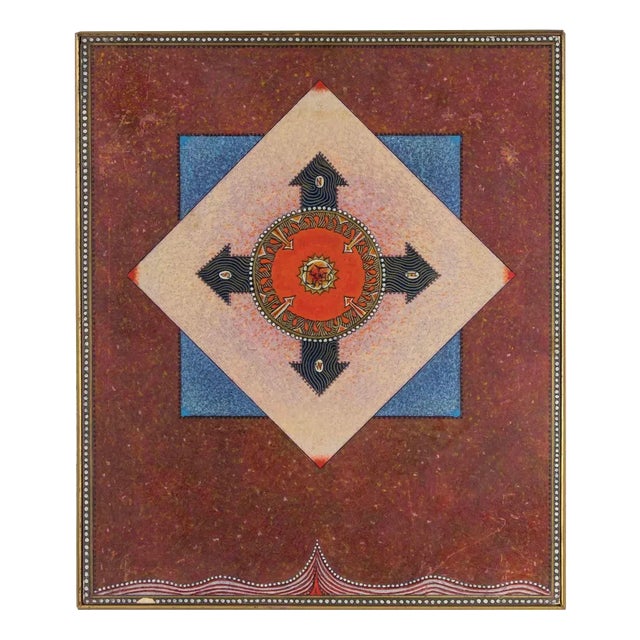 Mino Meno, Pentacle, Oil Painting, 1970s For Sale