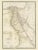 Antique map titled 'Map of Egypt'. Large map of Egypt. This map originates from 'Atlas of Modern Physical and Political...