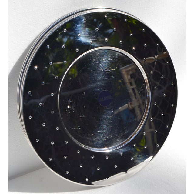 1985 Michael Graves for Alessi 4 Plates M G 03 Stainless Steel 18/10 - 4 pcs For Sale - Image 9 of 18