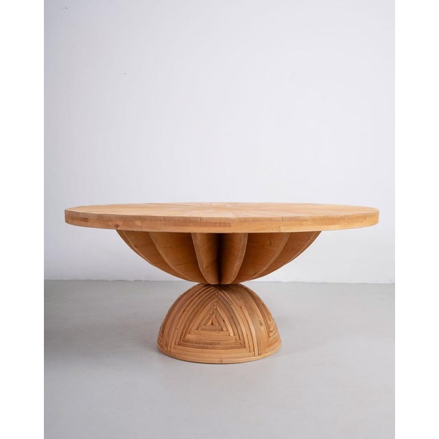 Round Compass Rose Table in Wood by Mario Ceroli for Poltronova, 1970s For Sale - Image 6 of 6